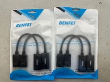 NEW 2 PACK Benfei Gold-Plated DP Display Port to HDMI Adapter SHIPS FREE