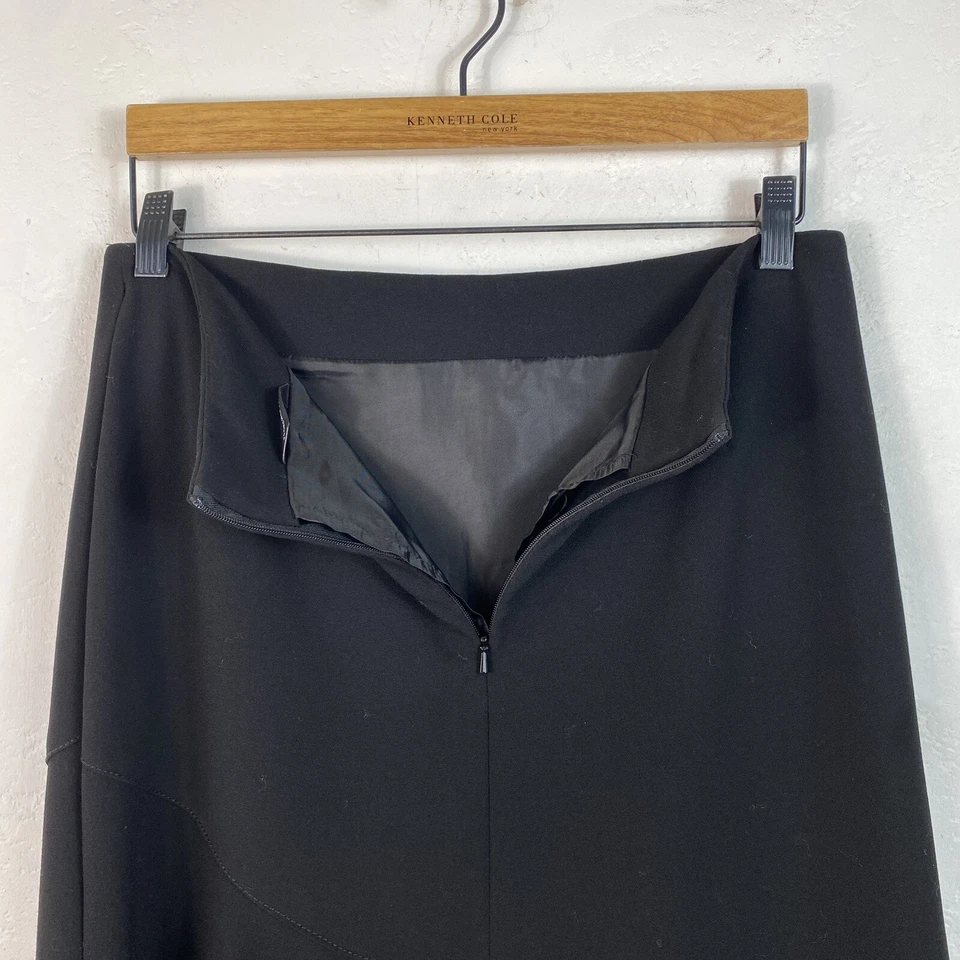 Vintage Y2K 00s Black Midi Handkerchief Whimsygoth Skirt Fit UK 12 - Image 4 of 4