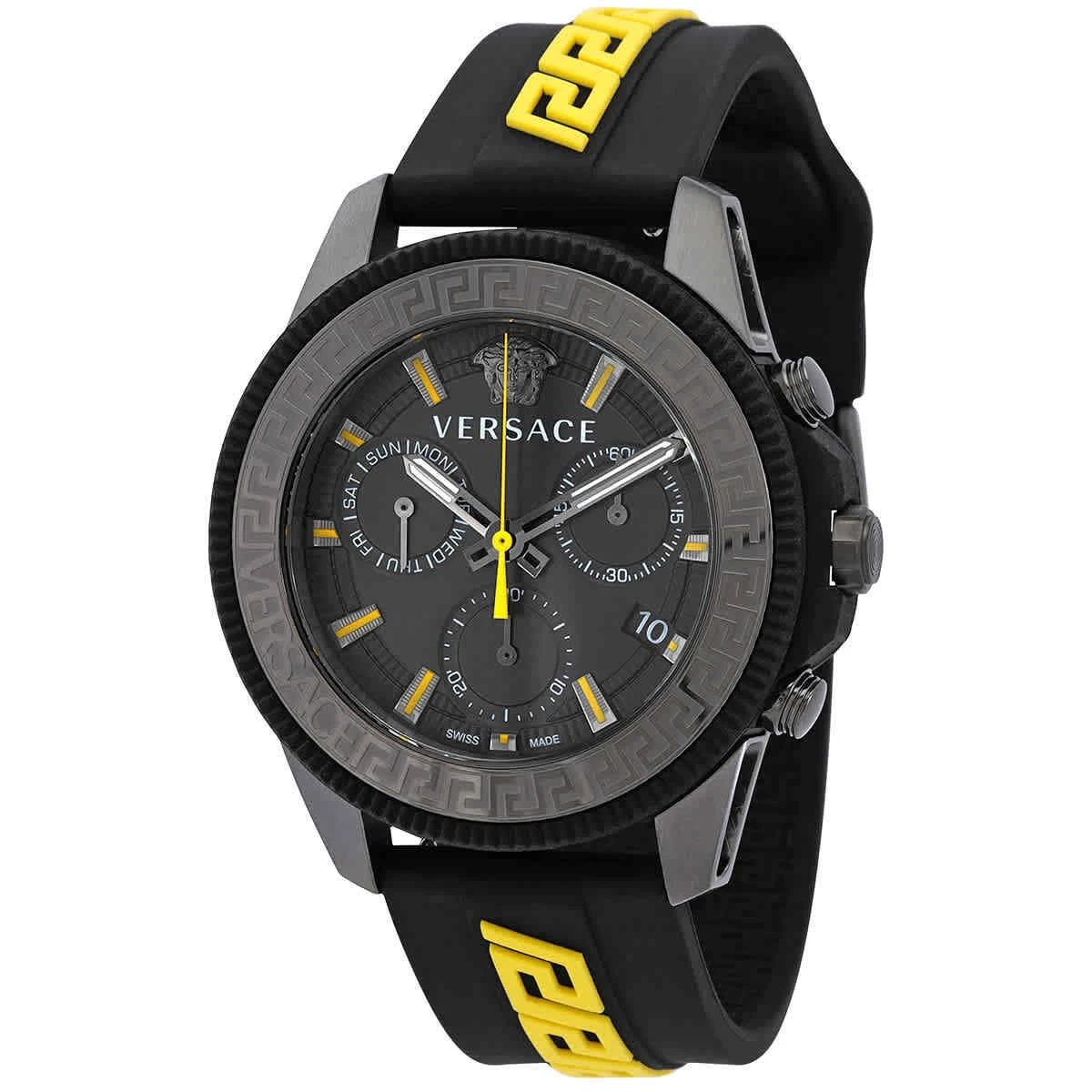 Versace Greca Action Chronograph Quartz Black Dial Men's Watch