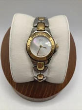 ESQ by Movado Ladies 26mm Watch Two-Tone MOP Dial SWISS 6" - 1004268 - RUNS