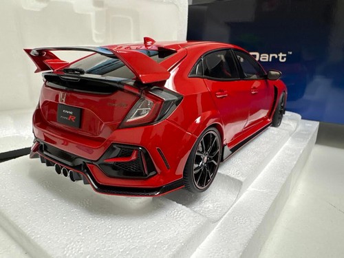 Box Damaged 2021 HONDA CIVIC TYPE R (FK8) RHD FLAME RED 1/18 BY AUTOART 73223 - Picture 15 of 15