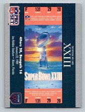 1990 Pro Set Super Bowl XXV Silver Anniversary #23 SB XXIII Ticket