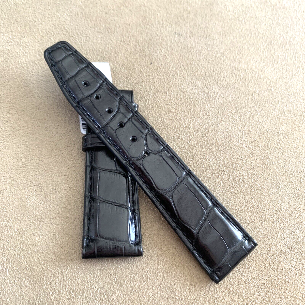 IWC Watch Strap E06731 Gloss Black Alligator 20x18 65/105 Short