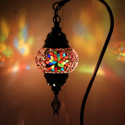 Turkish Moroccan Style Mosaic Multicolour Lamp Hanging Lamp Light Small Globe