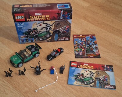 LEGO 76004 Marvel Super Heroes * Ultimate SPIDER-MAN + Venom Spider Cycle Chase