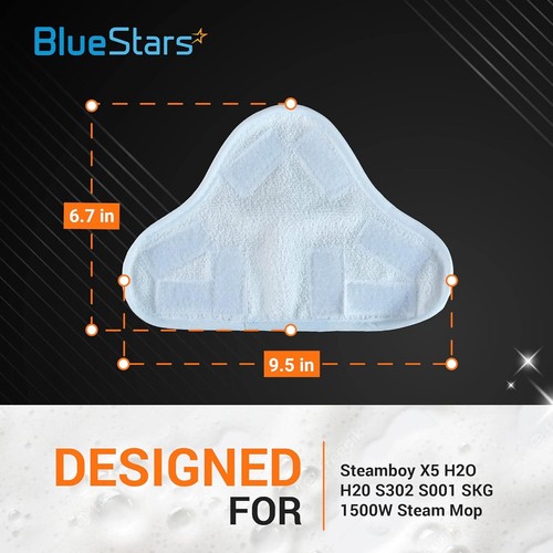 8 Pack Replacement Pads Compatible with H2O H20 Steam Mop X5 - Washable& Reusabl - Picture 3 of 4