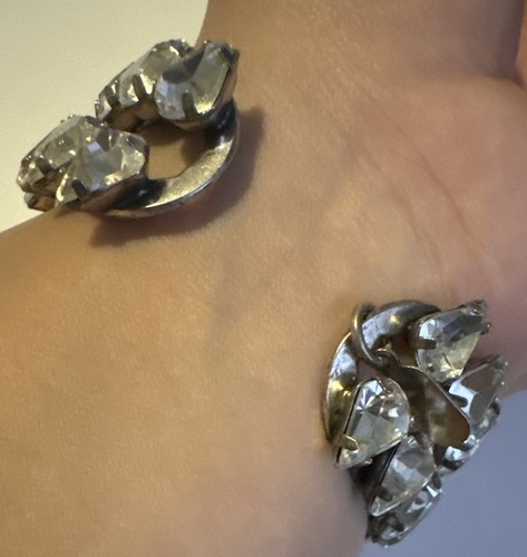 Lisa Freede Crystal Cuff Diana 2 Tiered Bracelet - Picture 8 of 10