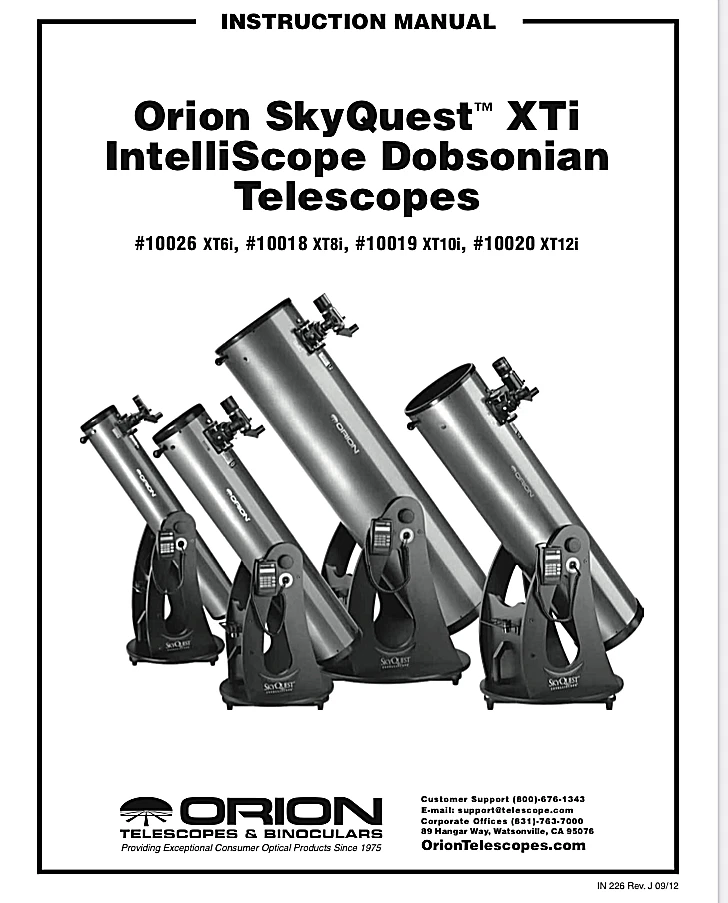Orion 10019 skyquest xt10i intelliscope hot sale dobsonian telescope