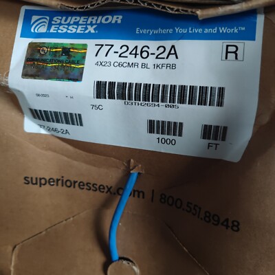 1000ft CAT6 Network LAN Cable 77-246-2A Superior Essex 77 Reel-In-A-Box