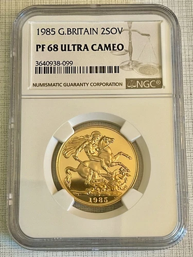 Great Britain 1985 2 Sovereign Gold NGC PF68 ULTRA CAMEO Sku# 4970