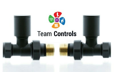 Anthrazitgrau Handtuchhalter Heizkörper Ventil Paar Minimalistisch Gerade TEAM TC-RVSA
