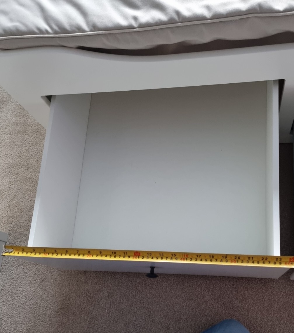 Ikea Hemnes Day Bed with 3 Drawers & 2 Mattresses 80x200cm Good Condition eBay