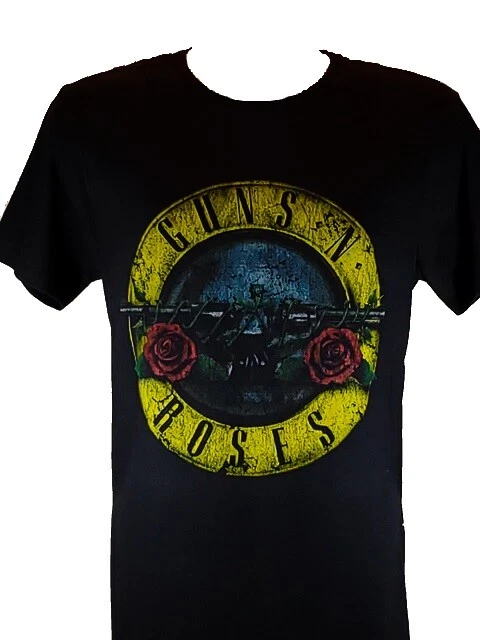 GUNS N' ROSES - CLASSIC LOGO SHIELD - NEW Band Merch Black T