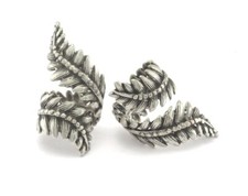 Leaf Ring Adjustable Antique Silver Plated Brass 16mm 5US inner size 5008