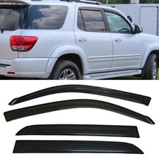 Fit 2001-2007 Toyota Sequoia Window Visors Sun Vent Shade Rain Wind Guards Smoke Fit 2001-2007 Toyota Sequoia Window Visors Sun Vent Shade Rain Wind Guards Smoke