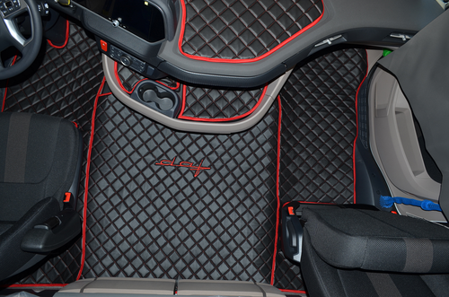 Tapis De Sol Tunnel Noir/rouge Pour DAF XF 106 (2018-2022) - Neuf, Fabriqué En Pologne