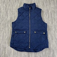 Woolrich Duck Dowm Full Zip Puffer Vest Navy Blue Womens Medium