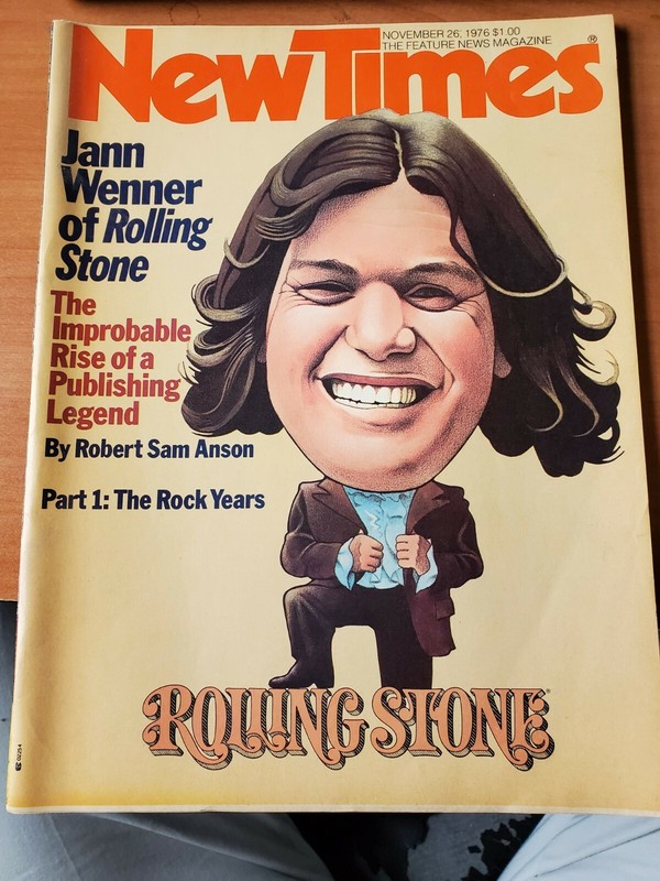 New Times Magazine November 26 1976 Jann Wenner Rolling Stone Southside Johnny