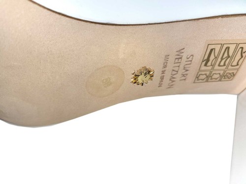 Stuart Weitzman Pumps Pointed Toe Stuart 85MM Leather Block-Heel Shoes 8 - Picture 6 of 7