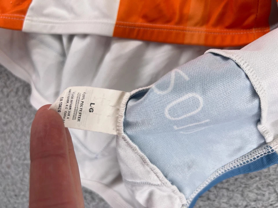 Camiseta deportiva de ciclismo SUGOi para hombre grande naranja azul RTC Viva Bike Las Vegas 2010 1/2 cremallera Foto 4 de 4