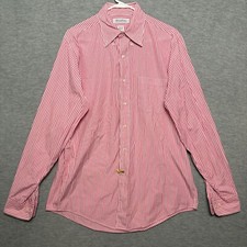 Brooks Brothers Est 1818 Men's Pink Strped Button Down Shirt Size 15.5-34/35