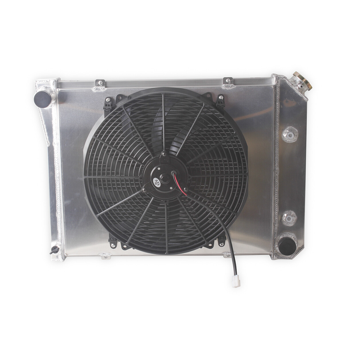 3 Core Radiator&Shroud Fan For 6874 Chevy Nova/ 7587 El Camino/ 7081