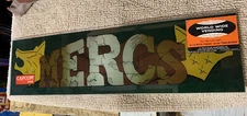 27-7.5” original Mercs Capcom plexiglass arcade game sign marquee C18-1