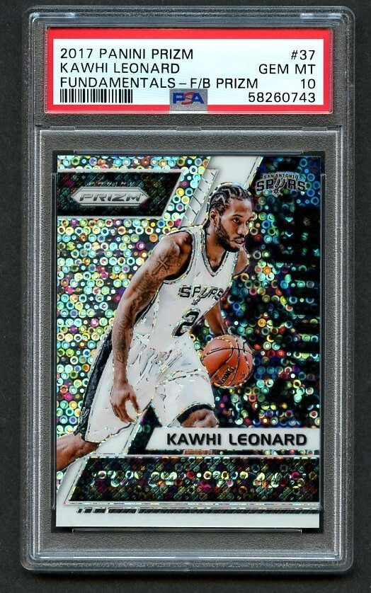 2017 Panini Prizm Fast Break KAWHI LEONARD #37 PSA 10 GEM MT L. A. Clippers
