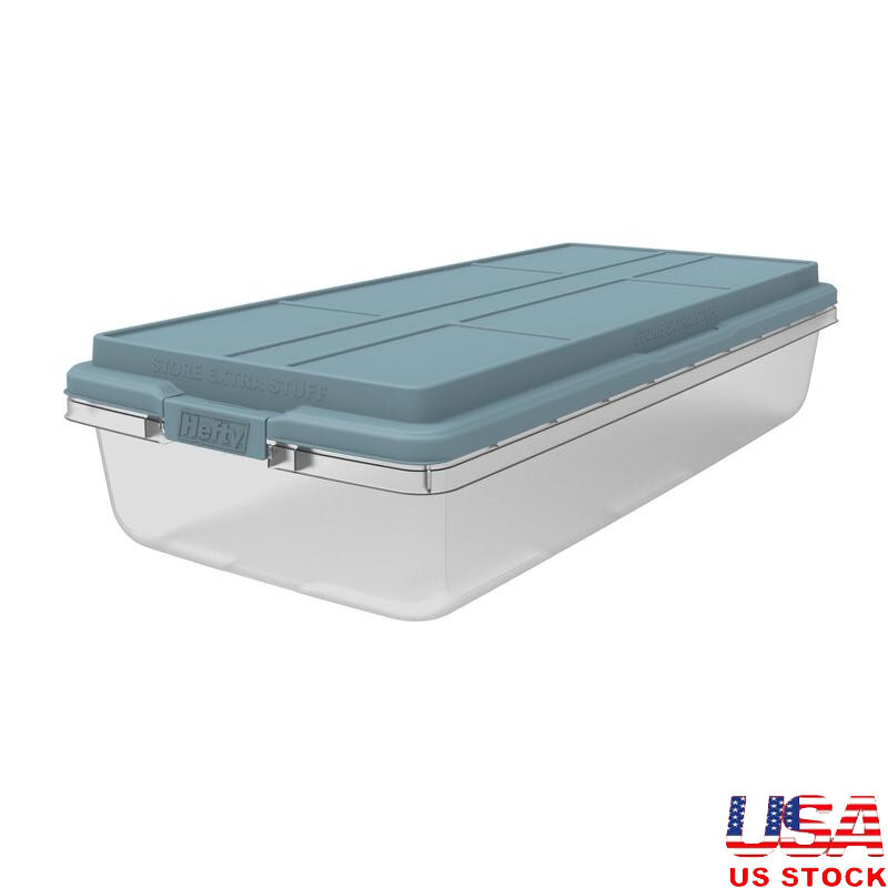 63 Qt Clear Stackable Storage Bin with Secure Latches - Large Capacity & Durable