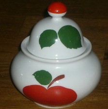 Zuckerdose  + Deckel   Seltmann Weiden  PATRICIA  ROTER  APFEL  26338