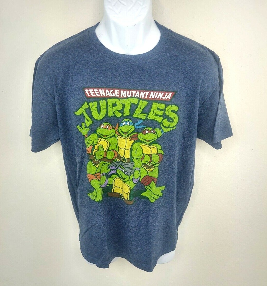 Teenage Mutant Ninja Turtles Blue Graphic Sz Lg Youth Adult Blue T