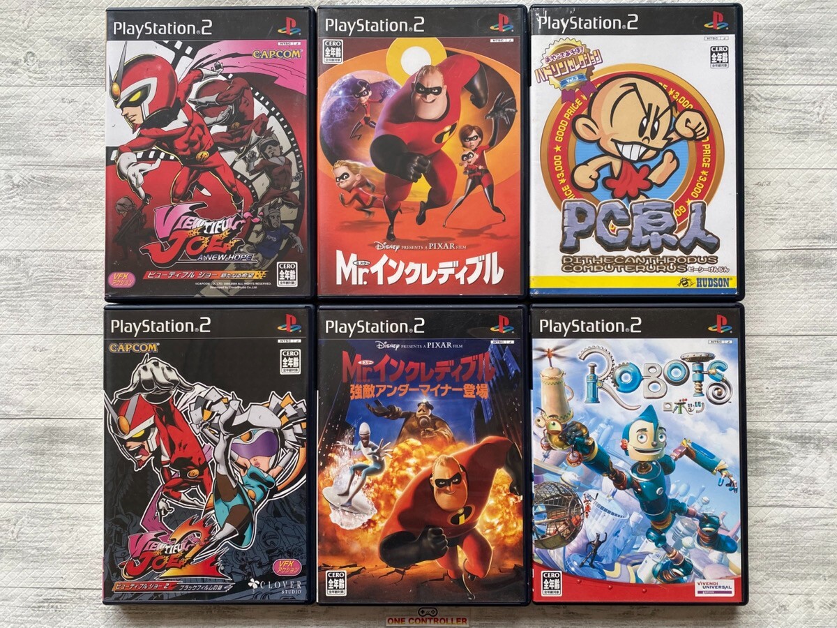 ノンジャンルゲームソフトまとめ売り　70本以上大量セットps ps2 Wii 等 SONY PS2 Viewtiful Joe 1 2 & Mr .Incredible & PC Genjin & Robots