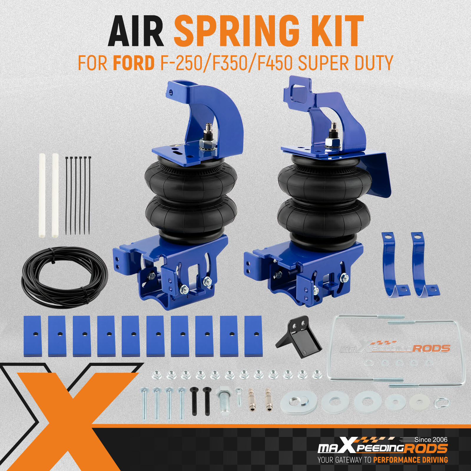 Air Suspension Spring Bag Kit Rear For F250 F350 Super Duty 2WD 4WD 2011-2016