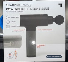 Sharper Image PowerBoost Deep Tissue Percussion Massager 1017213 NEW