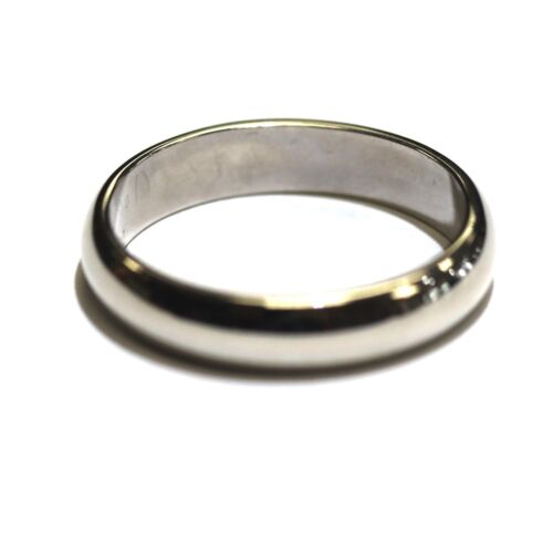 14k white gold 4mm unisex wedding band 5.1g gents womens size 9