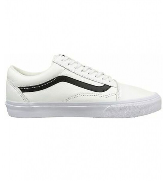 Scarpe donna ragazzi Vans Old Skool Zip cernieraLeather VN00018GEWB bianco crema