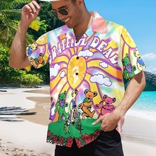 Hawaiian Button Shirt. 70's Music Grateful Dead.