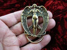 (E-334) Guardian Angel with wings spread Eyeglass pin pendant ID badge holder