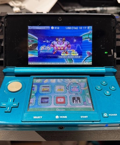 Consola Nintendo 3DS Aqua Blue - Programa Embajador - Pokémon, Zelda, Kirby, Met - Imagen 4 de 8