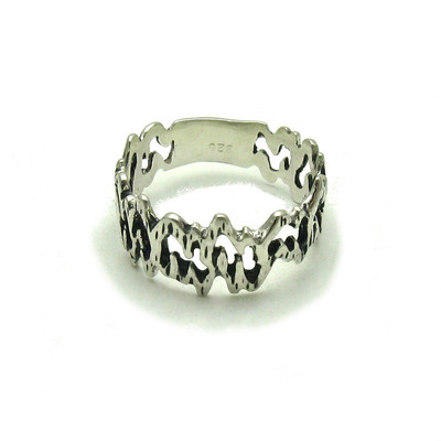 Stilvoller Echt Sterling Silber Ring Band massiv 925 Handarbeit Kaiserin R001279