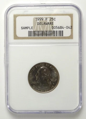 1999-P 25C DELAWARE NGC SAMPLE Slab QUARTER