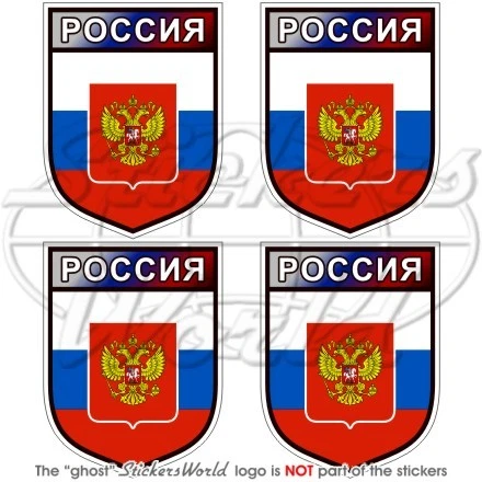 STICKERSWORLD RUSSIA Scudo FEDERAZIONE RUSSA Adesivo in Vinile Decalcomanie Sticker 50mm x4