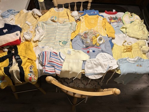 Vtg Large Lot If Children’s Clothing Healthtex Jumpers Rompers Socks Toys Bibs