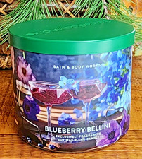 SPRING BLUEBERRY BELLINI 3 WICK CANDLE Bath Body Works SHIPS FREE