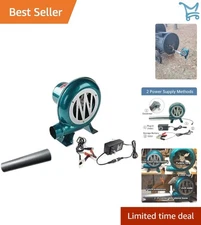 Dual BBQ Blower Metal Portable 100CFM Fire Smoker Fan with Variable Speed