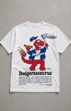 1989 Talking Tops Dodgersasaurus T-Shirt Whit...