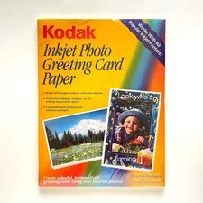New Kodak Inkjet Photo Greeting Card Paper • 8.5 x 11 20 Cards & Envelopes