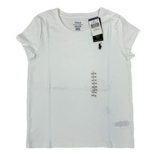 MINOR DEFECT Polo Ralph Lauren Girl's Crewneck T-Shirt - White - Sz L 12/14