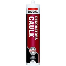 Decorators Caulk Soudal 290ml Gap Crack Filler Acrylic Silcone Sealant New