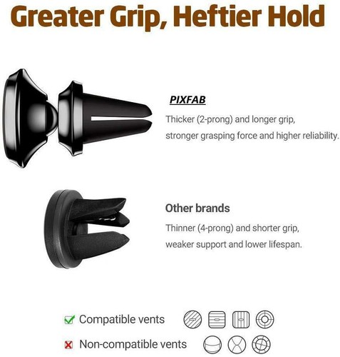 For iPhone 16e 16 15 14 13 12 Pro Max Car Magnetic Air Vent Stand Mount Holder - Picture 4 of 16